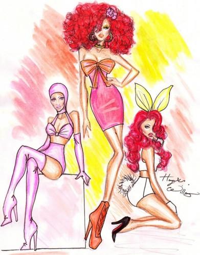 rihanna 391x500 Hayden Williams: The Future Of Fashion Illustration and Design