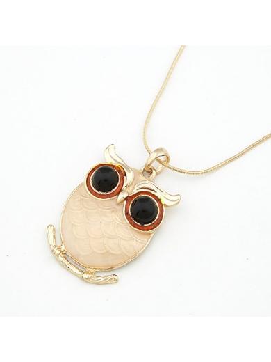 Owl Long Gold Necklace@110512102