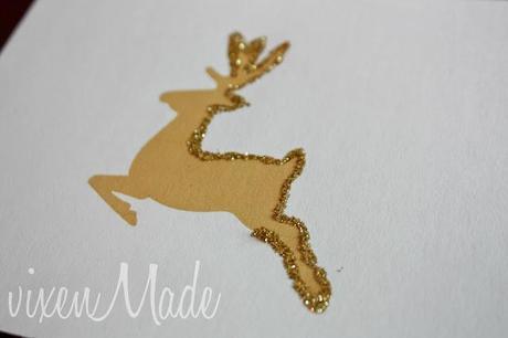 Glitter Reindeer Wall Art