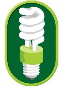 CFL green  light bulb