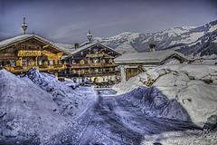 Austrian village under snow