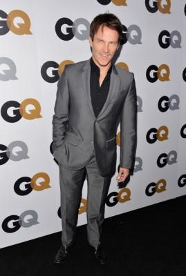 Stephen Moyer shows off growing moustache at GQ Men of the Year Party