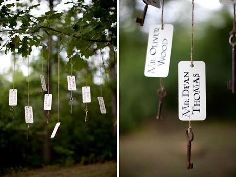 escort cards antique keys