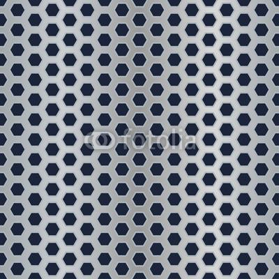 Seamless metal hexagon perforated texture.