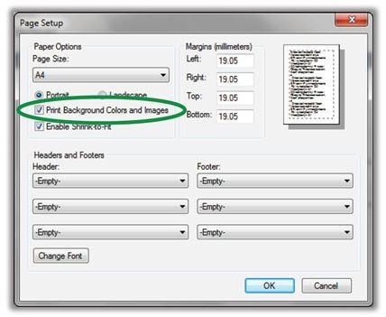 Tip: Printing Charts When Printing Reports