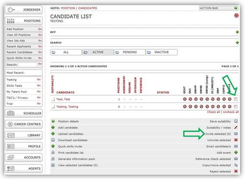 onetest reinvite candidates step 1