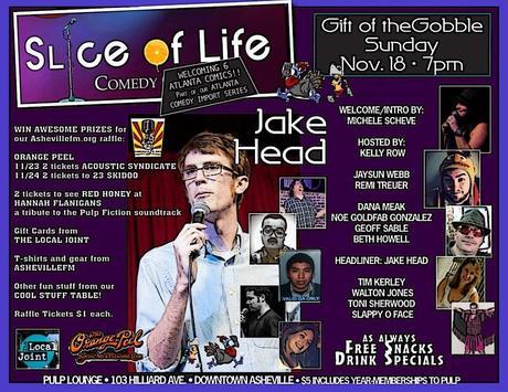 Slice of Life Comedy presents comedian Jake Head Sunday