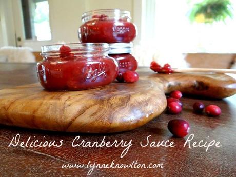 Easy to make cranberry sauce with maple syrup