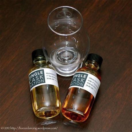 Whisky Reviews – Single Cask Nation Bottlings: Kilchoman Cask 378/07 and Arran Pinot Cask #6