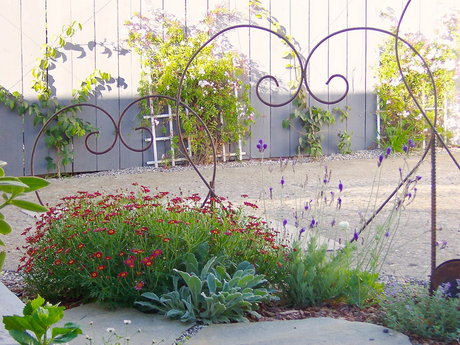 Wrought-iron hearts in Sarah's favorite garden (submitted by Sarah L.)