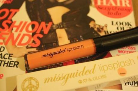 missguided lipsplash peach lip gloss beauty review blog cosmopolitan miss guided 2012 Nov Beauty Review – Missguided Lipsplash gloss (& get it free with Cosmo!)