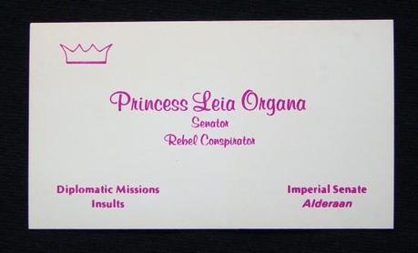 Princess Leia e1352987486542 Business Cards for Star Wars Characters
