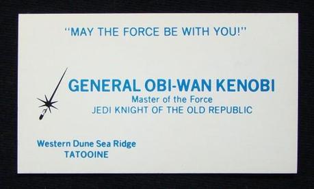 Business Cards for Star Wars Characters