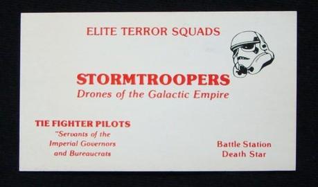 Business Cards for Star Wars Characters