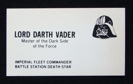 Darth Vader Card e1352987431457 Business Cards for Star Wars Characters