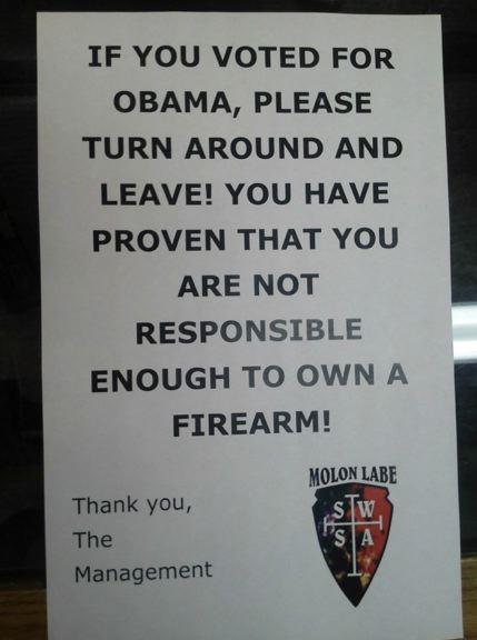 Arizona Gun Store Owner Cope Reynolds Tells Obama Voters Turn Around and Leave