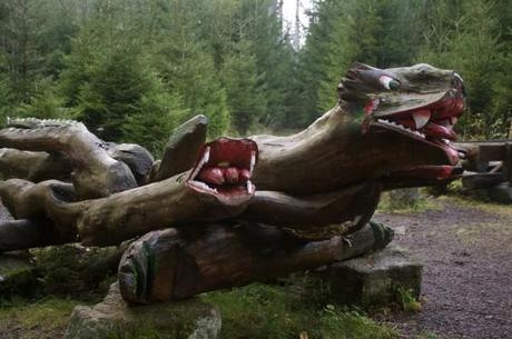 Conquering dragons in the bog forest (Moorwald) in Bad Leonfelden, Austria
