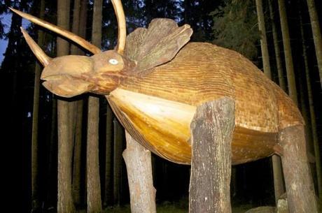 sculpture in the bog forest (Moorwald) in Bad Leonfelden, Austria
