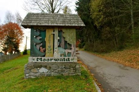 entrance to the bog forest (Moorwald) in Bad Leonfelden, Austria