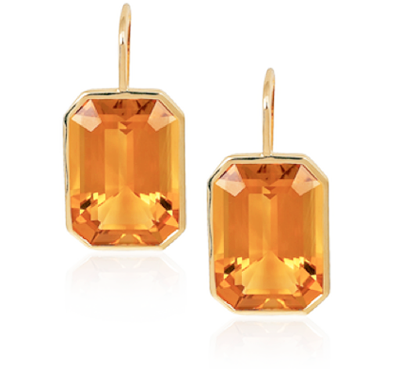 Goshwara Gossip Collection Citrine Earrings