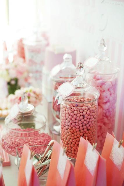 Pink and White Baby Shower by Life is Sweet Candy Buffets