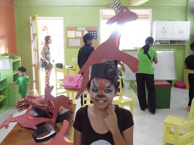 My kids in their Montessori school's Foundation Day dress rehersal