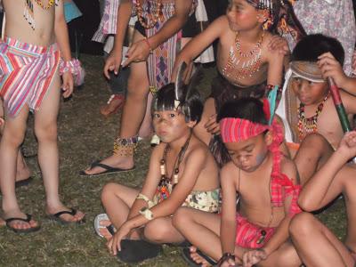 My kids in their Montessori school's Foundation Day dress rehersal