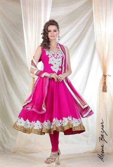 Meena Bazaar Party Wear Anarkali Frocks Collection 2012 2013 for Women a Picturesque Patterns for Chars