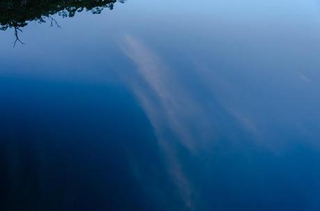 reflection of sky in glenelg river 
