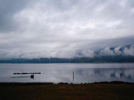 Cloudy morning at Lake Quinault, Olympic Peninsula, Washington