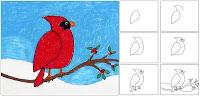 Winter Cardinal Painting