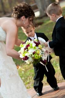 young ring bearers and bride