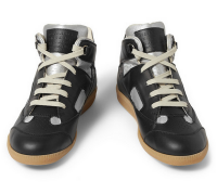 Familiar Fresh Footsteps:  Maison Martin Margiela Painted Panelled Leather High Tops