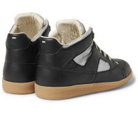 Familiar Fresh Footsteps:  Maison Martin Margiela Painted Panelled Leather High Tops
