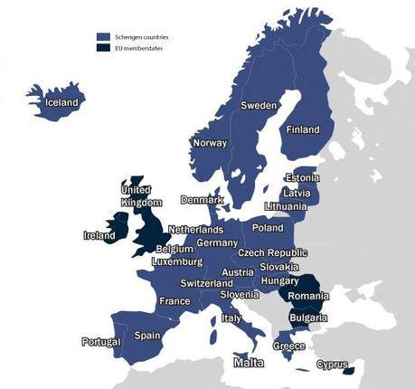 Schengen Map Schengen Visa Area Map