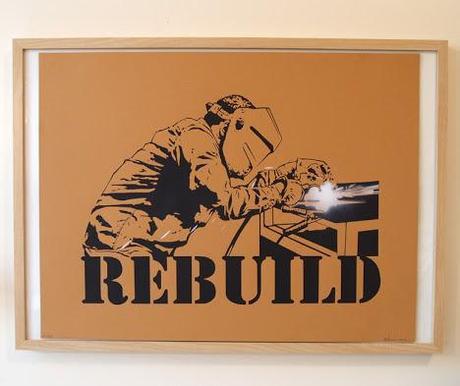 REBUILD screenprint by Chris Stain