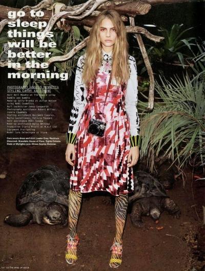 Cara Delevingne’s Risque Tarantula Shoot as ID Magazine cover