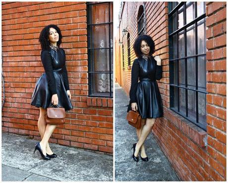 Leather Dress & Bejeweled Collars
