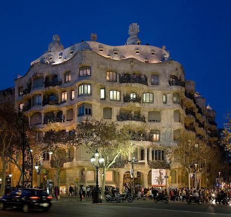 Casa Mila, a Gaudi building in Barcelona, Spain