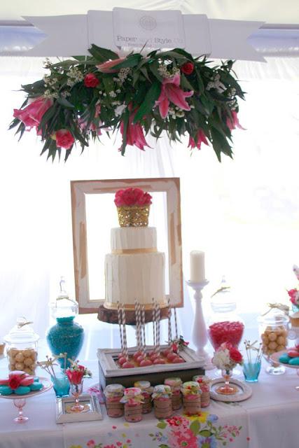 A Pretty Floral Wedding Table by Paper and Style Co.