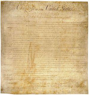 English: The Bill of Rights, the first ten ame...