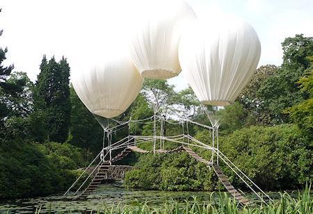 Magical Bridge Suspended By Three Giant Balloons