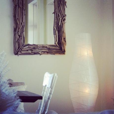 Ikea lighting, old chair with paint. 