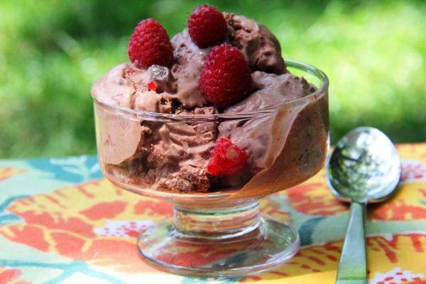 Triple Chocolate Raspberry Ice Cream