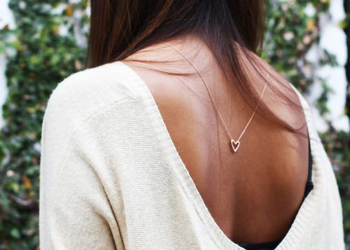 backwards heart necklace