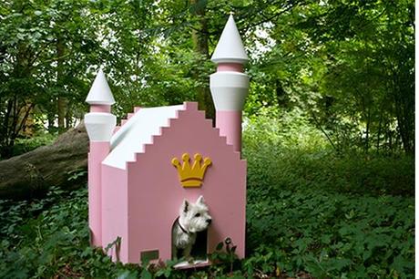 fairytale dog house, castle for a dog