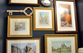 creating a gallery wall in your powder room