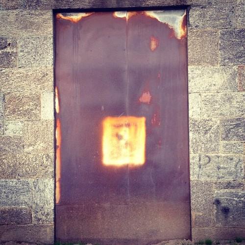 Rothko or rusted door? (at Smallpox Hospital)