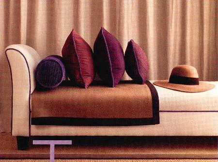 use eggplant and plum in your pillows and accessories