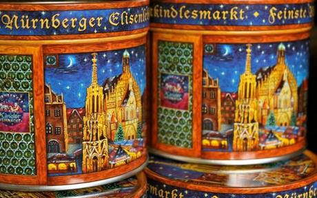 Gingerbread collector's tins from the Nurembergn Christmas Market in Bavaria, Germany